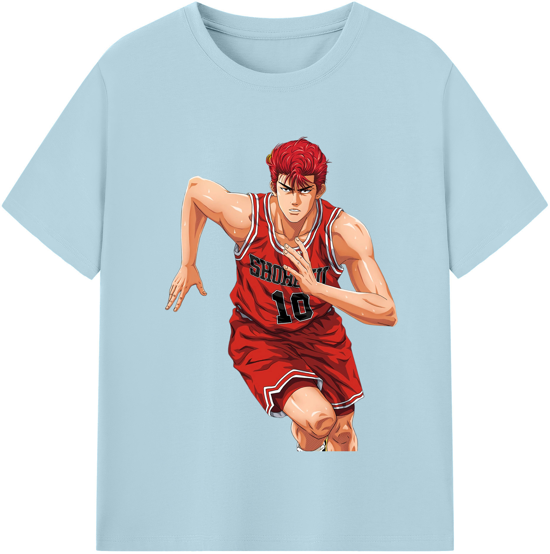SLAM DUNK／スラムダンク 綿100％半袖Tシャツ（フロントプリント）